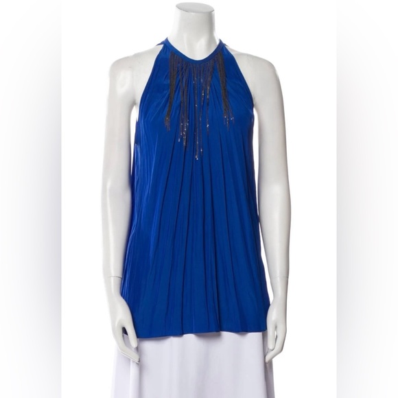Ramy Brook Tops - Ramy Brook Royal Blue Halter Blouse 
Women’s Size: XS